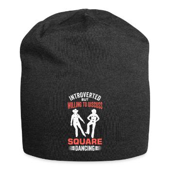 Witziger Square Dance Spruch - Jersey-Beanie - Anthrazit - Vorne