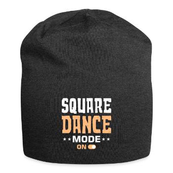 Witziger Square Dance Spruch - Jersey-Beanie - Anthrazit - Vorne