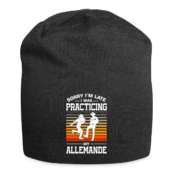 Witziger Square Dance Spruch - Jersey-Beanie - Anthrazit - Vorne