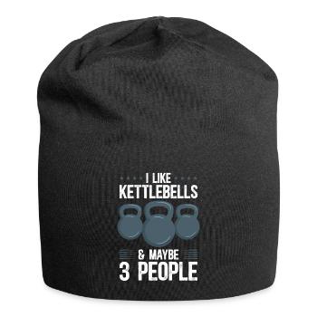 Kettlebell Workout Fitness Training - Jersey-Beanie - Schwarz - Vorne