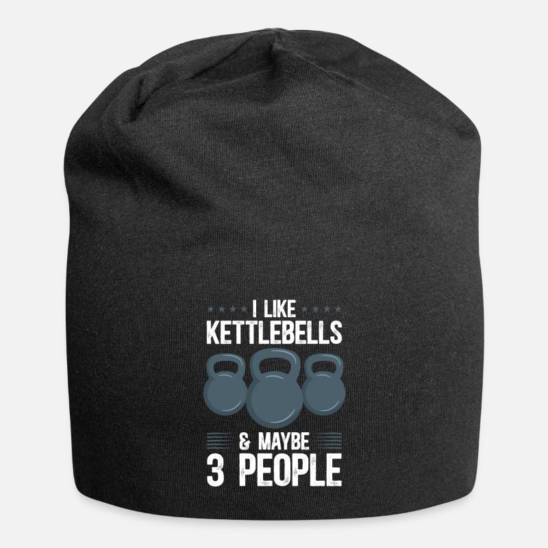 Kettlebell Workout Fitness Training - Jersey-Beanie - Schwarz