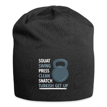 Kettlebell Workout Fitness Training - Jersey-Beanie - Schwarz - Vorne
