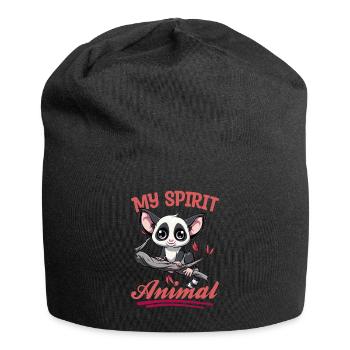 Drôle de phalanger volant, mon animal spirituel - Bonnet en jersey - noir - Devant
