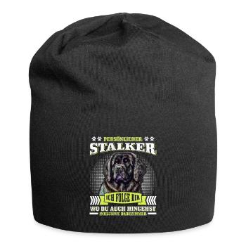 Newfie PERSONAL STALKER Drôle Terre-Neuve - Bonnet en jersey - noir - Devant