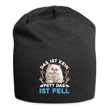 Katzenbesitzer KEIN FETT DAS IST FELL Lustiges - Jersey-Beanie - Schwarz - Vorne