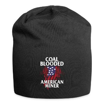 Mineur de charbon On ne s’arrête pas quand on est fatigué Mining L - Bonnet en jersey - noir - Devant