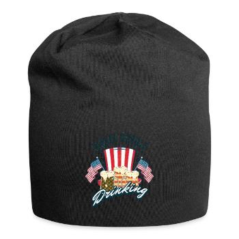 Boire comme Lincoln Design vintage rétro - Bonnet en jersey - noir - Devant