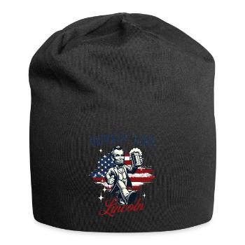 Drinkin' Like Lincoln Retro Vintage Design - Jersey Beanie - black - Front