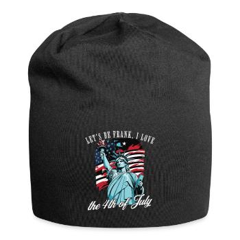 Drapeau américain de la Statue de la Liberté du 4 juillet - Bonnet en jersey - noir - Devant