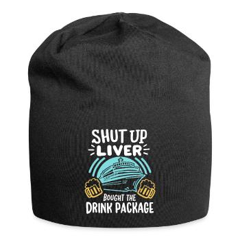 Kreuzfahrt Urlaub Trinken - Jersey-Beanie - Schwarz - Vorne