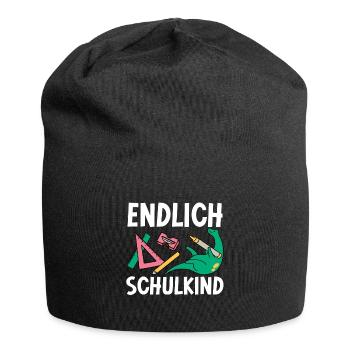School 1. Grade - Jersey-Beanie - Schwarz - Vorne