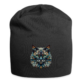 Polygon Art Bombay Cat - Jersey Beanie - black - Front