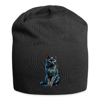 Polygone Art Bombay Chat - Bonnet en jersey - noir - Devant