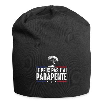 I Can't I Paraglided Parachutist - Jersey Beanie - black - Front