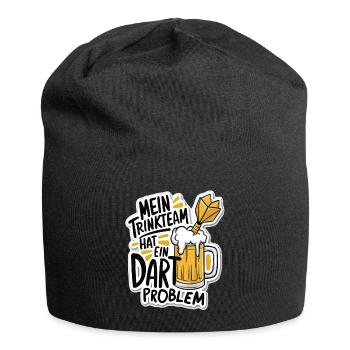 Mon équipe de buveurs a un problème de fléchettes - Bonnet en jersey - noir - Devant