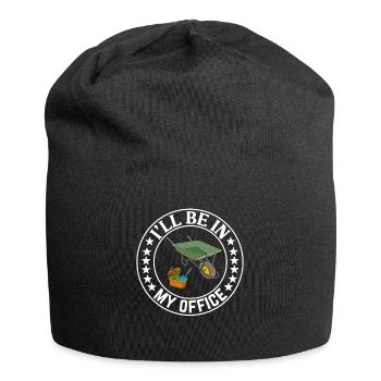 I'll be in my office the Garden Work with Flowers - Jersey Beanie - black - Front