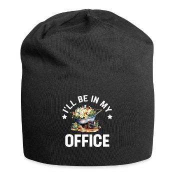 I'll be in my office the Garden Work with Flowers - Jersey Beanie - black - Front