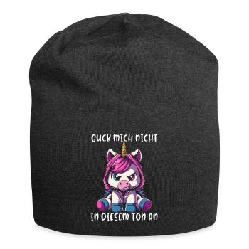 Ne me regarde pas sur ce ton - Bonnet en jersey - charbon - Devant