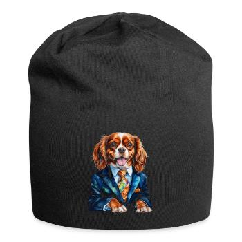 Cavalier King Charles Spaniel Costume Imprimé Chien - Bonnet en jersey - noir - Devant