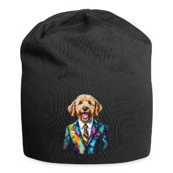 Costume Goldendoodle Chien Animal Design Imprimer - Bonnet en jersey - noir - Devant