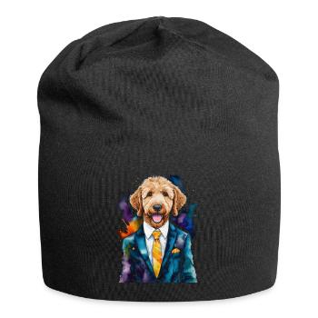Costume Goldendoodle Chien Animal Design Imprimer - Bonnet en jersey - noir - Devant