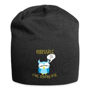 Syndrome de la chouette irritable se perdre Jeu de mots nocturne - Bonnet en jersey - noir - Devant