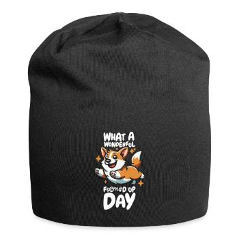 Corgi Fucked Up Day - Jersey Beanie - black - Front