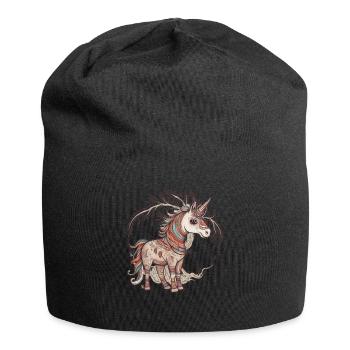 Einhörner Einhorneun Schamane Kinder - Jersey-Beanie - Schwarz - Vorne