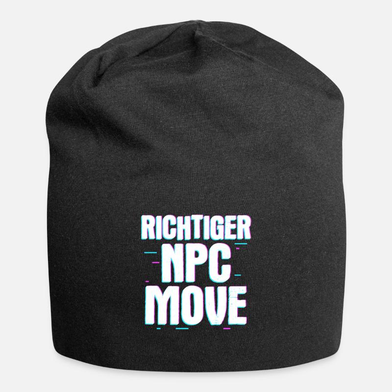 Proper NPC Move – Gamer Humor and Style - Jersey Beanie - black