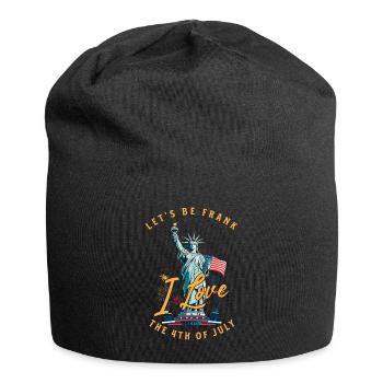 Ich Liebe Die Amerikanische Flagge Der - Jersey-Beanie - Schwarz - Vorne
