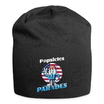 Eis Am Stiel Paraden Retro Vintage Usa-flagge - Jersey-Beanie - Schwarz - Vorne