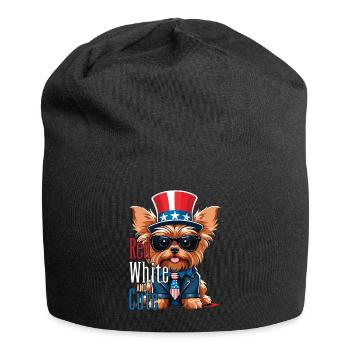 Yorkshire Terrier 4 juillet Amoureux des chiens - Bonnet en jersey - noir - Devant