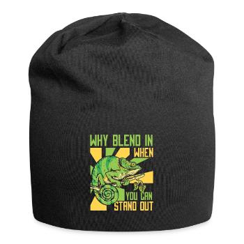 Warum sich einfügen, wenn Sie sich von Panther abheben können - Jersey-Beanie - Schwarz - Vorne