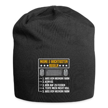 Ordinateur de jeu Zocken Casque de jeu Zocker Gamer - Bonnet en jersey - noir - Devant
