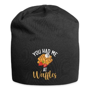 Waffle Lover Gifts - Jersey Beanie - black - Front
