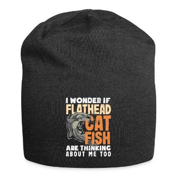 Drôle d’amateur de poisson-chat poisson à tête plate - Bonnet en jersey - charbon - Devant