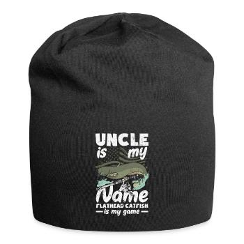 Drôle d’amateur de poisson-chat poisson à tête plate - Bonnet en jersey - noir - Devant