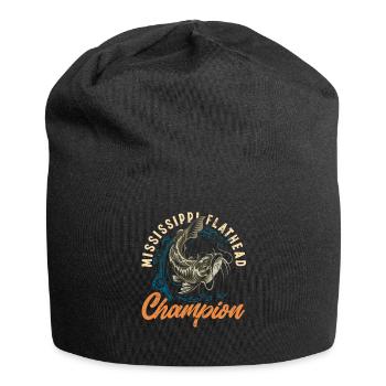 Drôle d’amateur de poisson-chat poisson à tête plate - Bonnet en jersey - noir - Devant