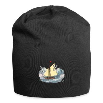 Ship Ships Sailing Ship Sailor Yolle Captain's Sea - Jersey Beanie - black - Front