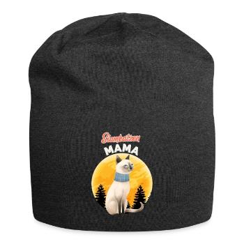 SIAMESEN MAMA SIAMESE CAT MOM Siamkatzen - Jersey-Beanie - Anthrazit - Vorne