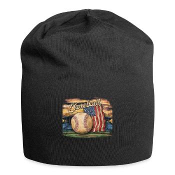 Baseball Men Women Kids Player Pitcher Softball - Jersey-Beanie - Schwarz - Vorne