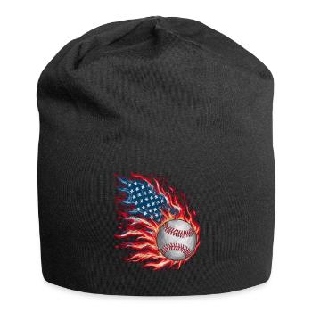 Baseball Men Women Kids Player Pitcher Softball - Jersey-Beanie - Schwarz - Vorne