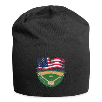 Baseball Men Women Kids Player Pitcher Softball - Jersey-Beanie - Schwarz - Vorne
