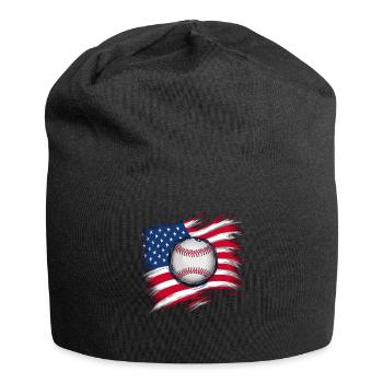 Baseball Men Women Kids Player Pitcher Softball - Jersey-Beanie - Schwarz - Vorne