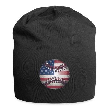 Baseball Men Women Kids Player Pitcher Softball - Jersey-Beanie - Schwarz - Vorne