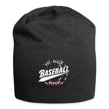 Baseball Men Women Kids Player Pitcher Softball - Jersey-Beanie - Schwarz - Vorne