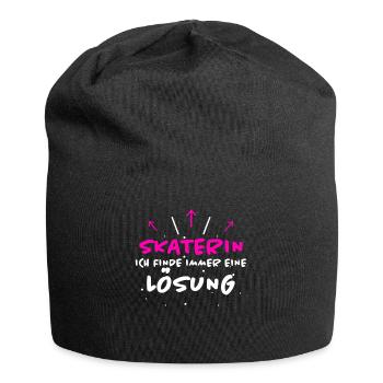 Skaterin Spruch Skating Lustiges Skaterin Geschenk - Jersey-Beanie - Schwarz - Vorne