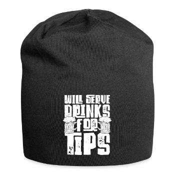 Bartender Mixologist Will Serve - Jersey Beanie - black - Front