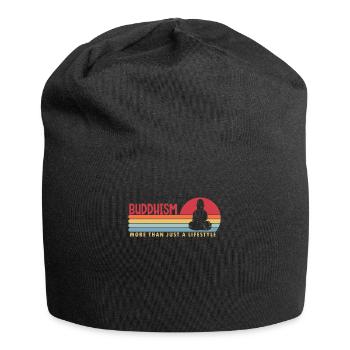 Buddhismus mehr als ein buddhistisches Lifestyle-Symbol - Jersey-Beanie - Schwarz - Vorne