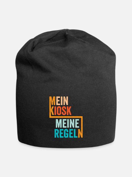 Mein Kiosk meine Regeln Kioskbesitzer - Jersey-Beanie - Schwarz